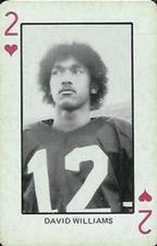 1974 Colorado Buffaloes Playing Cards - Gold Backs #2♥ Dave Williams Front