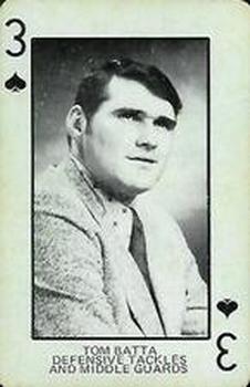 1974 Colorado Buffaloes Playing Cards - Gold Backs #3♠ Tom Batta Front