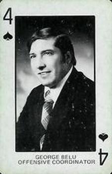 1974 Colorado Buffaloes Playing Cards - Gold Backs #4♠ George Belu Front
