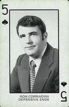 1974 Colorado Buffaloes Playing Cards - Gold Backs #5♠ Ron Corradini Front