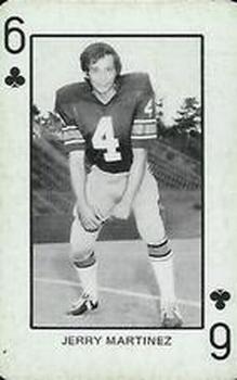 1974 Colorado Buffaloes Playing Cards - Gold Backs #6♣ Jerry Martinez Front
