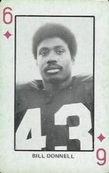 1974 Colorado Buffaloes Playing Cards - Gold Backs #6♦ Bill Donnell Front