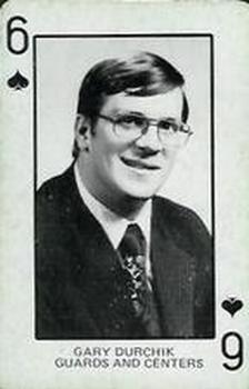 1974 Colorado Buffaloes Playing Cards - Gold Backs #6♠ Gary Durchik Front