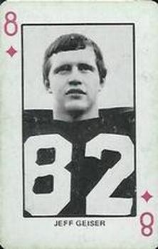 1974 Colorado Buffaloes Playing Cards - Gold Backs #8♦ Jeff Geiser Front