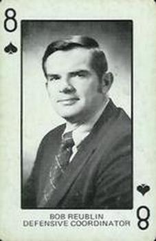 1974 Colorado Buffaloes Playing Cards - Gold Backs #8♠ Bob Reublin Front
