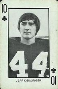 1974 Colorado Buffaloes Playing Cards - Gold Backs #10♣ Jeff Kensinger Front