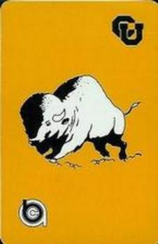 1974 Colorado Buffaloes Playing Cards - Gold Backs #10♥ Ed Shoen Back