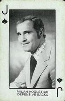 1974 Colorado Buffaloes Playing Cards - Gold Backs #J♠ Milan Vooletich Front