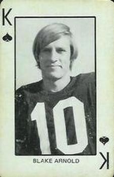 1974 Colorado Buffaloes Playing Cards - Gold Backs #K♠ Blake Arnold Front