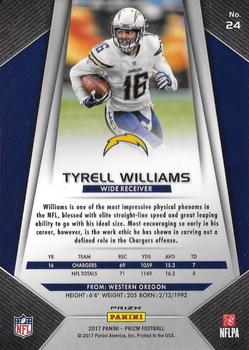 2017 Panini Prizm - Prizm Red, White and Blue #24 Tyrell Williams Back