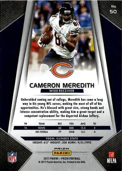 2017 Panini Prizm - Prizm Red, White and Blue #50 Cameron Meredith Back