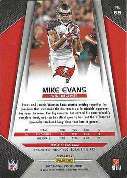 2017 Panini Prizm - Prizm Red, White and Blue #68 Mike Evans Back