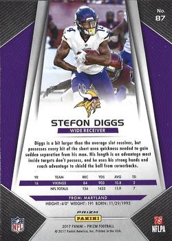 2017 Panini Prizm - Prizm Red, White and Blue #87 Stefon Diggs Back