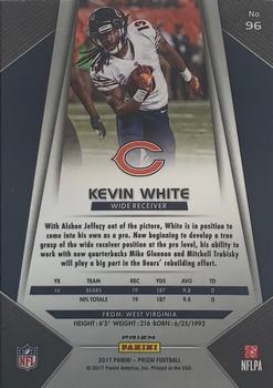 2017 Panini Prizm - Prizm Red, White and Blue #96 Kevin White Back