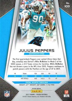 2017 Panini Prizm - Prizm Red, White and Blue #103 Julius Peppers Back