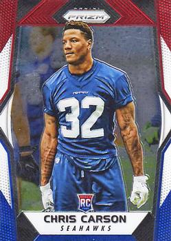 2017 Panini Prizm - Prizm Red, White and Blue #212 Chris Carson Front