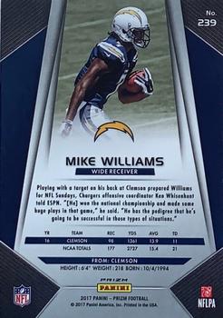 2017 Panini Prizm - Prizm Red, White and Blue #239 Mike Williams Back