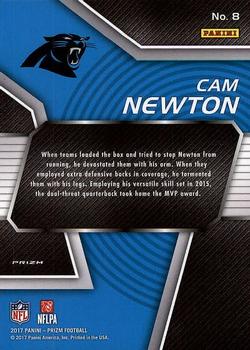 2017 Panini Prizm - NFL MVPs Prizm #8 Cam Newton Back