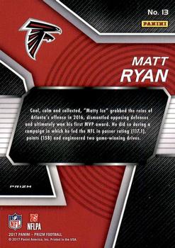 2017 Panini Prizm - NFL MVPs Prizm #13 Matt Ryan Back
