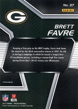 2017 Panini Prizm - NFL MVPs Prizm #27 Brett Favre Back