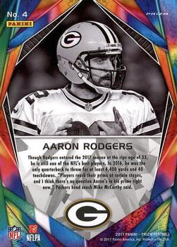 2017 Panini Prizm - Illumination Prizm #4 Aaron Rodgers Back