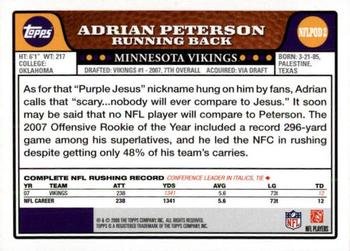 2008 NFLPA Player of the Day #NFLPOD2 Adrian Peterson Back