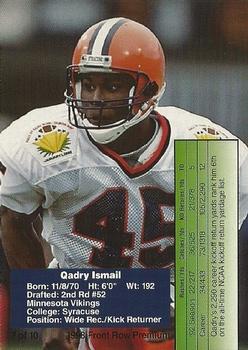 1993 Front Row Premium The Gold #7 Qadry Ismail Back
