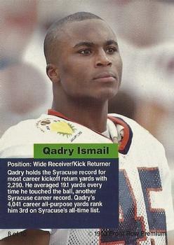 1993 Front Row Premium The Gold #8 Qadry Ismail Back