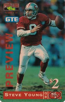 1995 Pro Line Series II - Phone Cards $2 Previews #NNO Steve Young Front