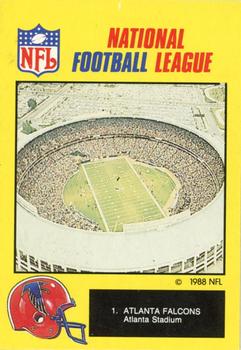 1988 Monty Gum NFL - Paper #1 Atlanta Falcons Stadium Front