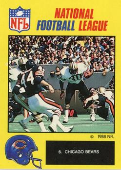 1988 Monty Gum NFL - Paper #6 Chicago Bears action photo Front