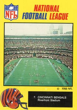 1988 Monty Gum NFL - Paper #7 Riverfront Stadium Front
