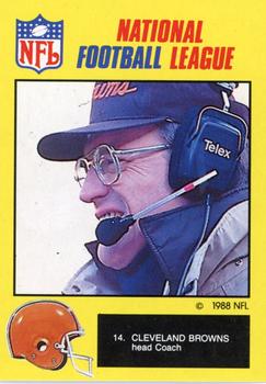 1988 Monty Gum NFL - Paper #14 Cleveland Browns head coach Front