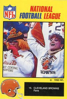 1988 Monty Gum NFL - Paper #15 Cleveland Browns fans Front