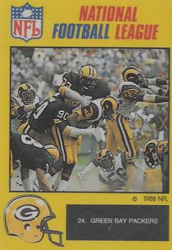 1988 Monty Gum NFL - Paper #24 Green Bay Packers action photo Front