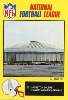 1988 Monty Gum NFL - Paper #25 Houston Astrodome Front