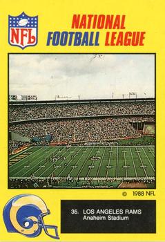 1988 Monty Gum NFL - Paper #35 Anaheim Stadium Front