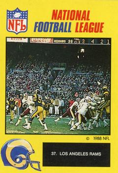 1988 Monty Gum NFL - Paper #37 Los Angeles Rams action photo Front