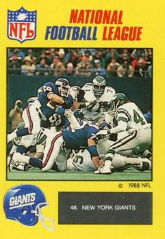 1988 Monty Gum NFL - Paper #48 New York Giants action photo Front