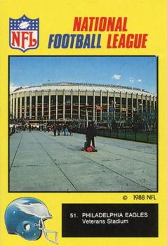 1988 Monty Gum NFL - Paper #51 Veterans Stadium Front