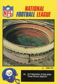 1988 Monty Gum NFL - Paper #55 Three Rivers Stadium Front