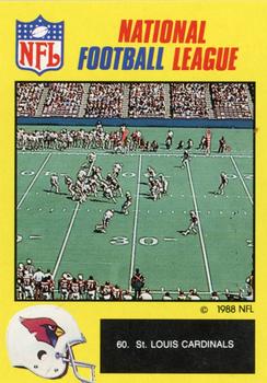 1988 Monty Gum NFL - Paper #60 St. Louis Cardinals action photo Front