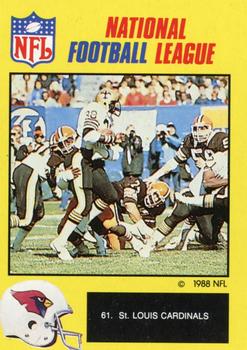 1988 Monty Gum NFL - Paper #61 St. Louis Cardinals action photo Front