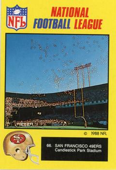 1988 Monty Gum NFL - Paper #66 Candelstick Park Front