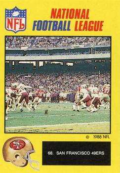 1988 Monty Gum NFL - Paper #68 San Francisco 49ers action photo Front