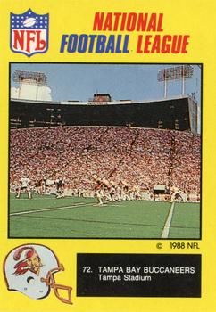 1988 Monty Gum NFL - Paper #72 Tampa Stadium Front
