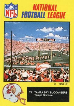 1988 Monty Gum NFL - Paper #73 Tampa Stadium Front