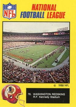 1988 Monty Gum NFL - Paper #76 RFK Stadium Front