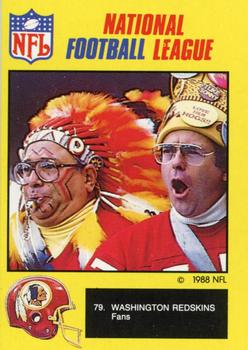 1988 Monty Gum NFL - Paper #79 Washington Redskins fans Front