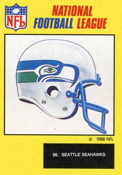 1988 Monty Gum NFL - Paper #96 Seattle Seahawks helmet Front